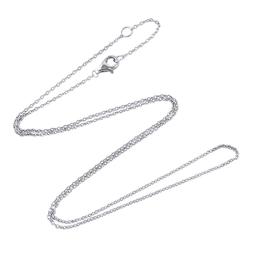 Vintage Sterling Silver 925 Cable Chain Necklace 17”-18”